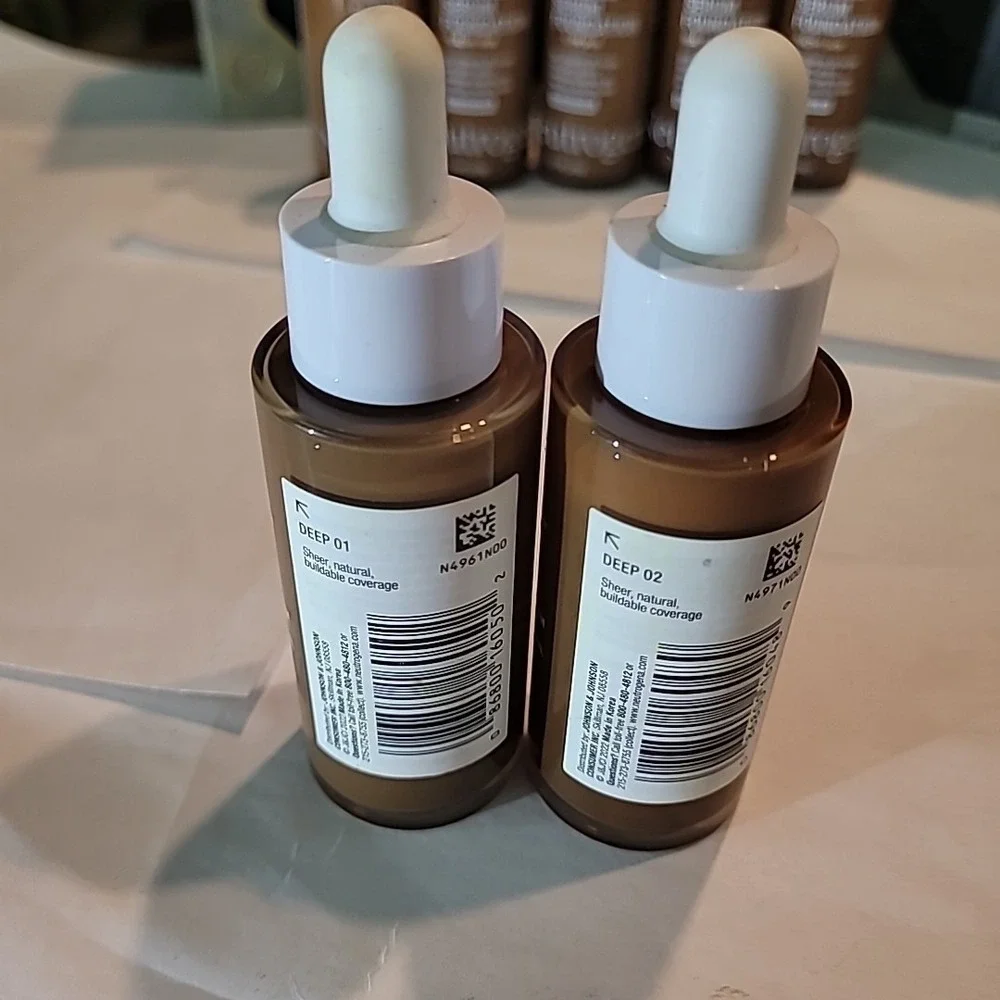 2 Pk: Neutrogena Healthy Skin‎ Sensitive Serum Foundation 1oz ea Deep 01 & 02